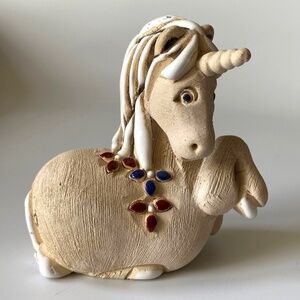 Artesania Rinconada Unicorn Figurine Collectible 1990s Vintage